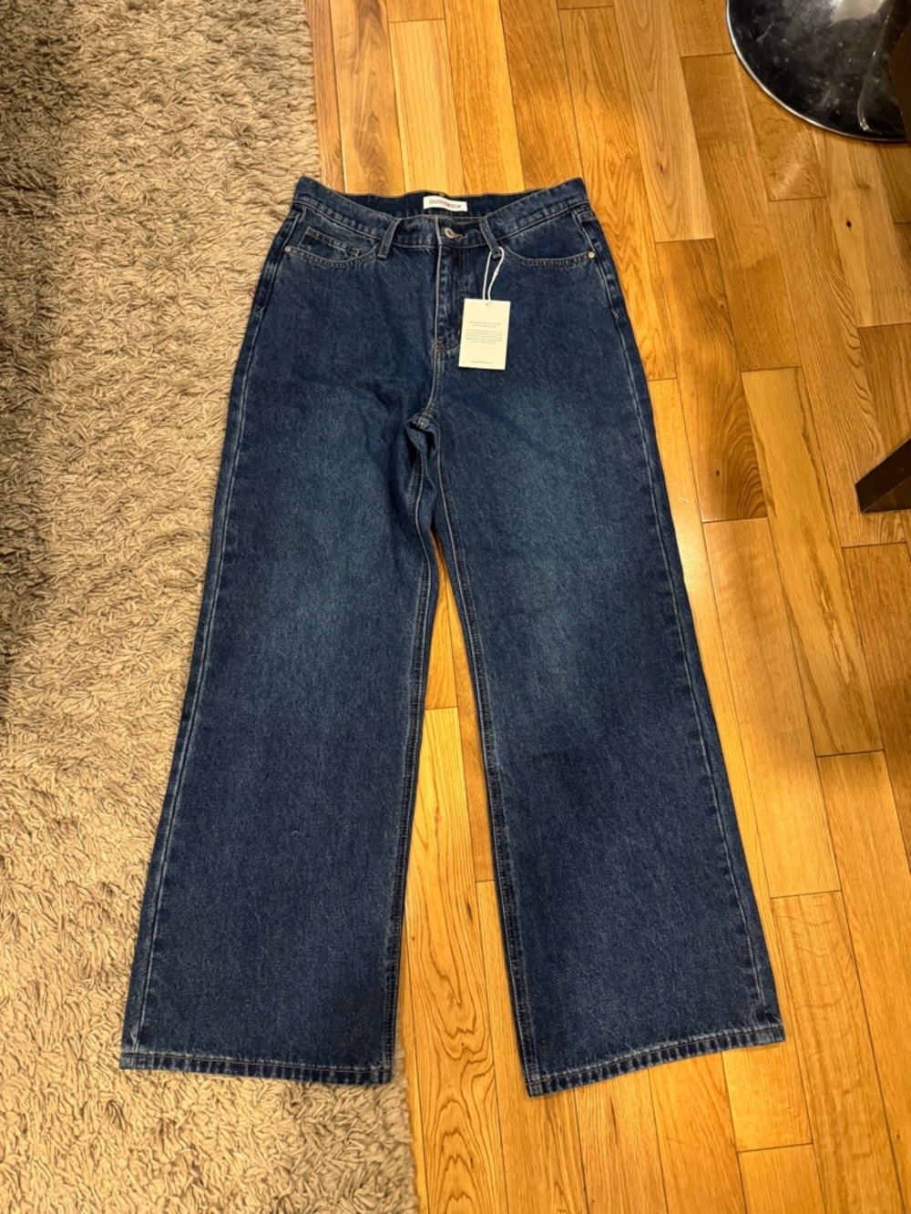High-Rise Wide-Leg Women's Jeans in Dark Indigo